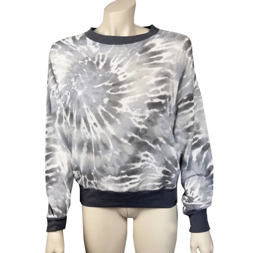 Victorias Secret PINK‎ Gray Tie Dye Mesh Top